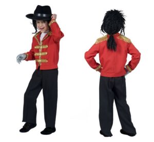 Costume Carnevale Giacca Rossa Bambino Michael Jackson Funny Fashion  Art.408234 8712364292602