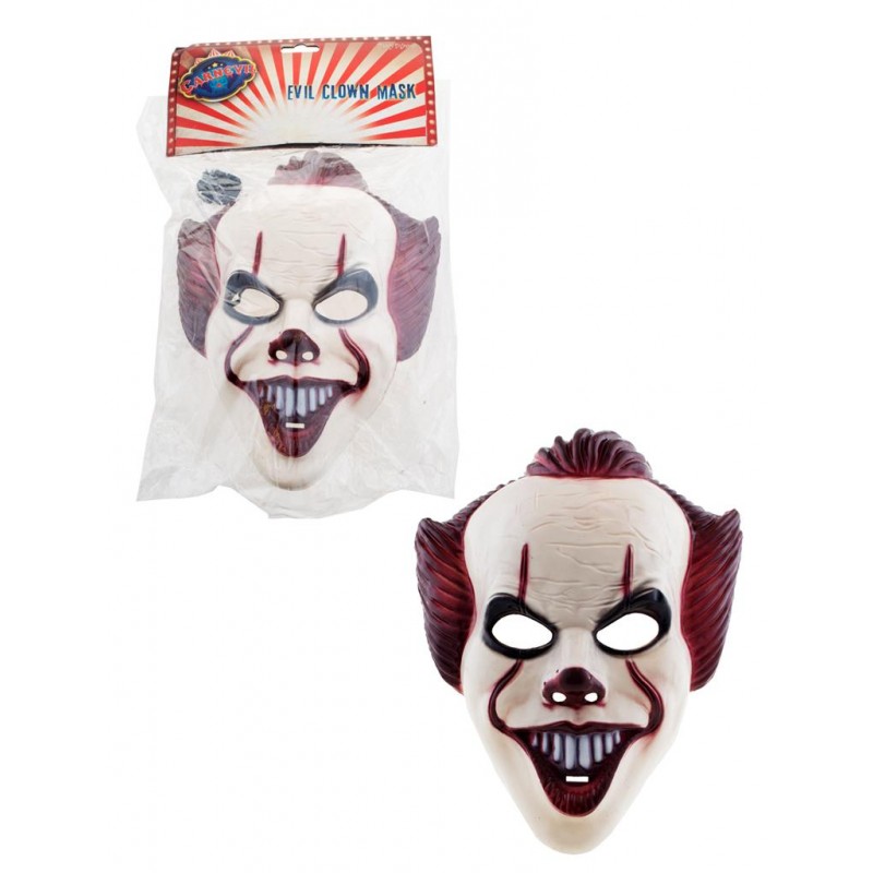 Maschera da clown rossa e bianca - Abiti e Maschere