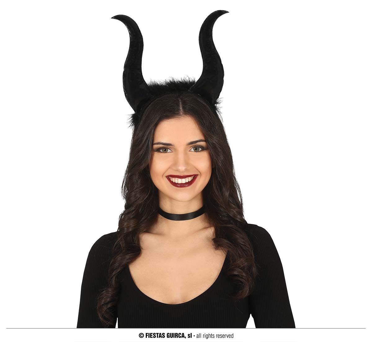 Trucco di Halloween: lunghe corna da diavolo adulto