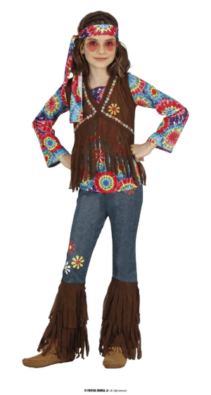 Vestito da hippie margherita bambina